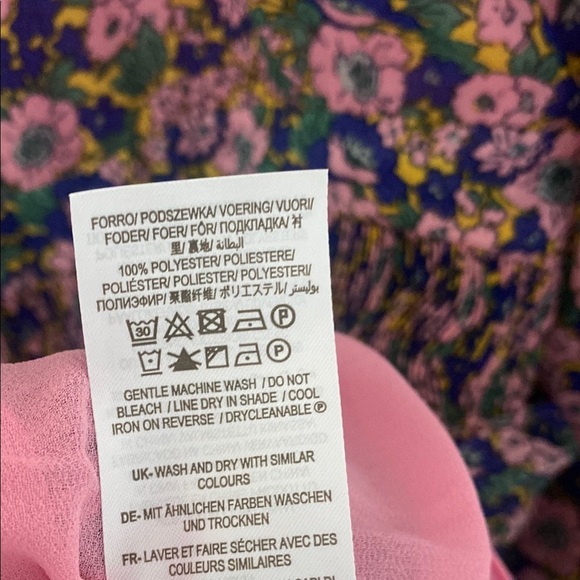 Boden The Plisse Mini Dress Tiered Skirt Chiffon Long Sleeve Ruffles Pink Sz 4 - Picture 14 of 16